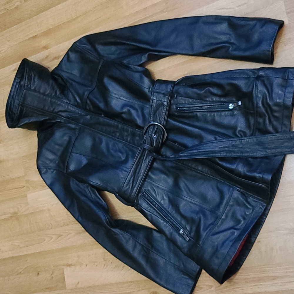 Leather Jacket with belt with Thinsulate Ling size M Excell condition - Picture 5 of 10